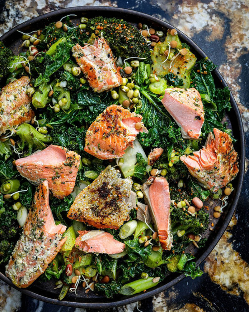 Wild Salmon With Green Salad Recipe By James Strawbridge