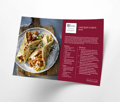 Recipe card for this Chicken Gyros Wrap